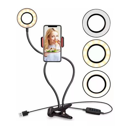 ARO DE LUZ LED PARA CELULAR CON SOPORTE