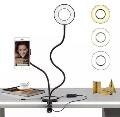 ARO DE LUZ LED PARA CELULAR CON SOPORTE