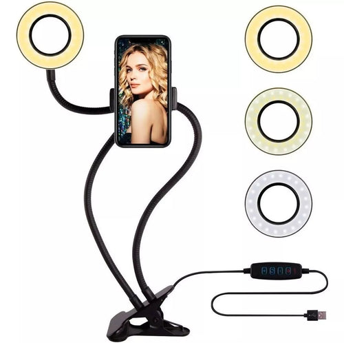 ARO DE LUZ LED PARA CELULAR CON SOPORTE